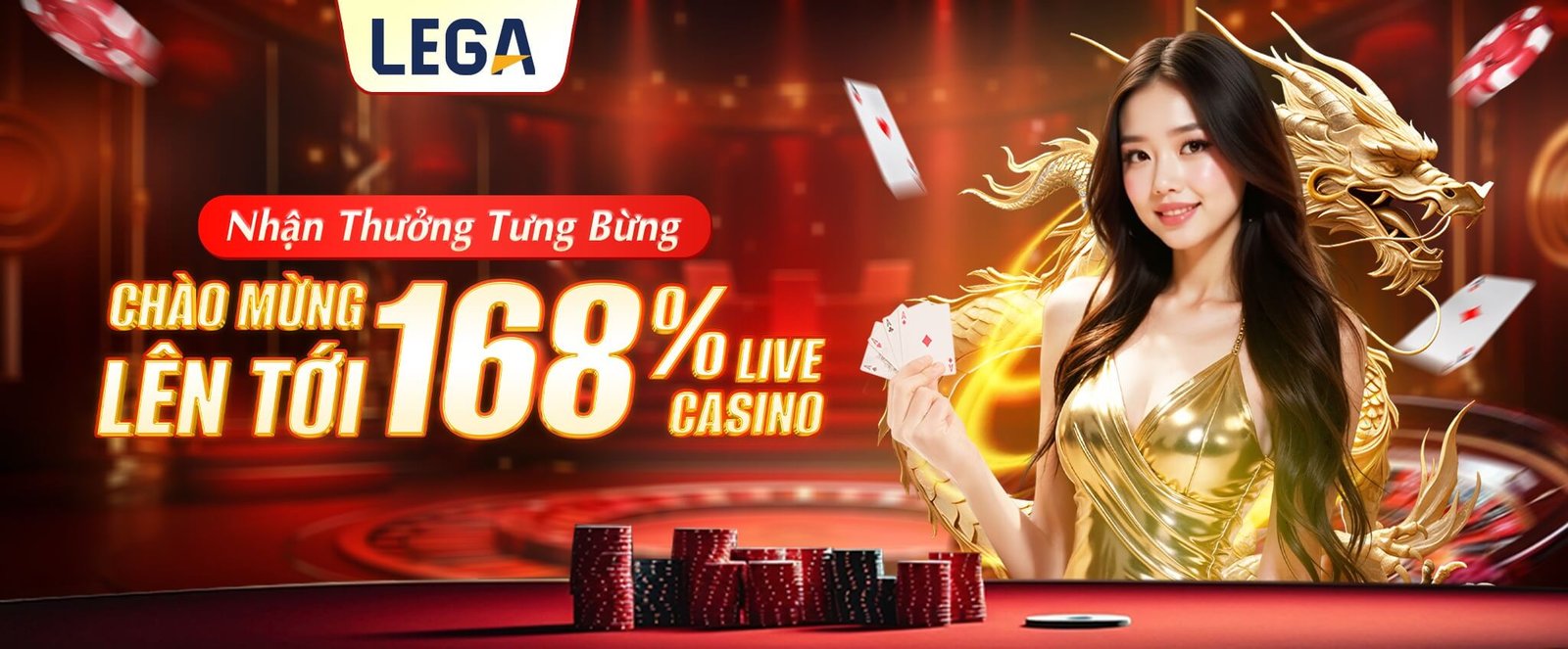 LEGABET - Thưởng chào mừng 168%
