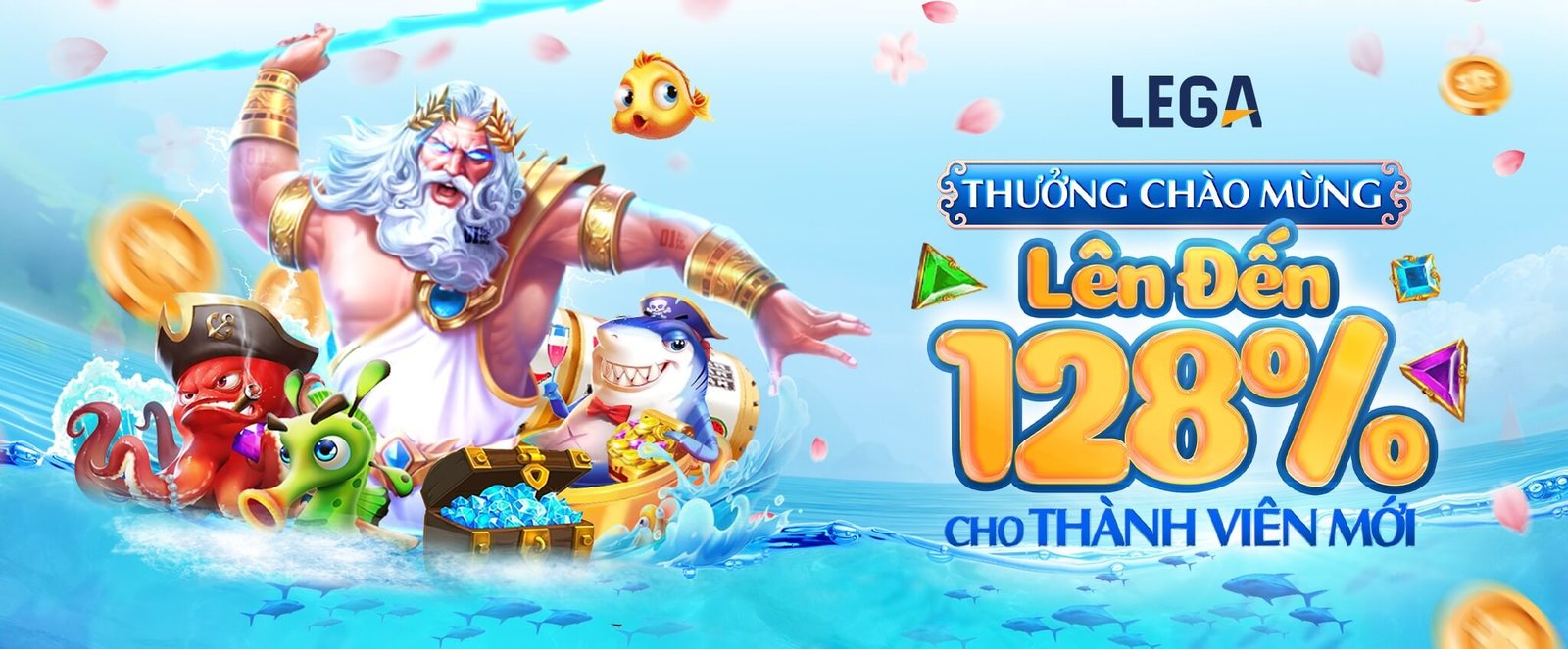 LEGABET - Thưởng thành viên mới 128%